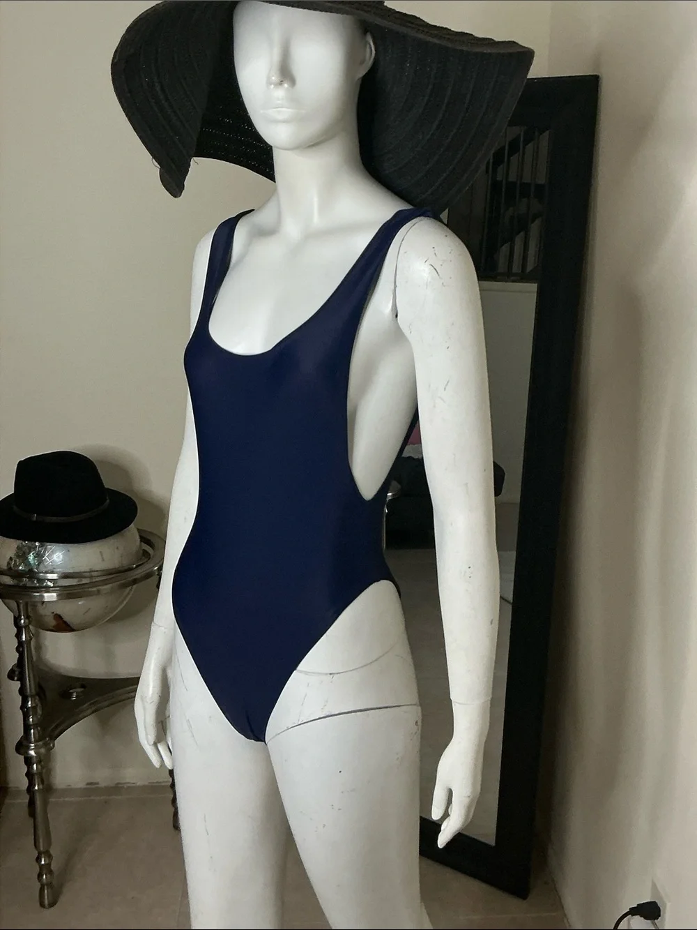 Women’s Navy Scoop-Back One-Piece Swimsuit